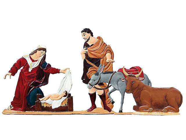 Krippenfiguren aus Zinn