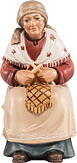 Alte Frau beim Stricken