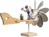 Windrad klein mit Holzfäller